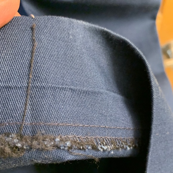 Vtg Work N'Sport Navy Pants 42X28 Polyester/Cotton Blend Workwear Made In USA - Picture 7 of 10